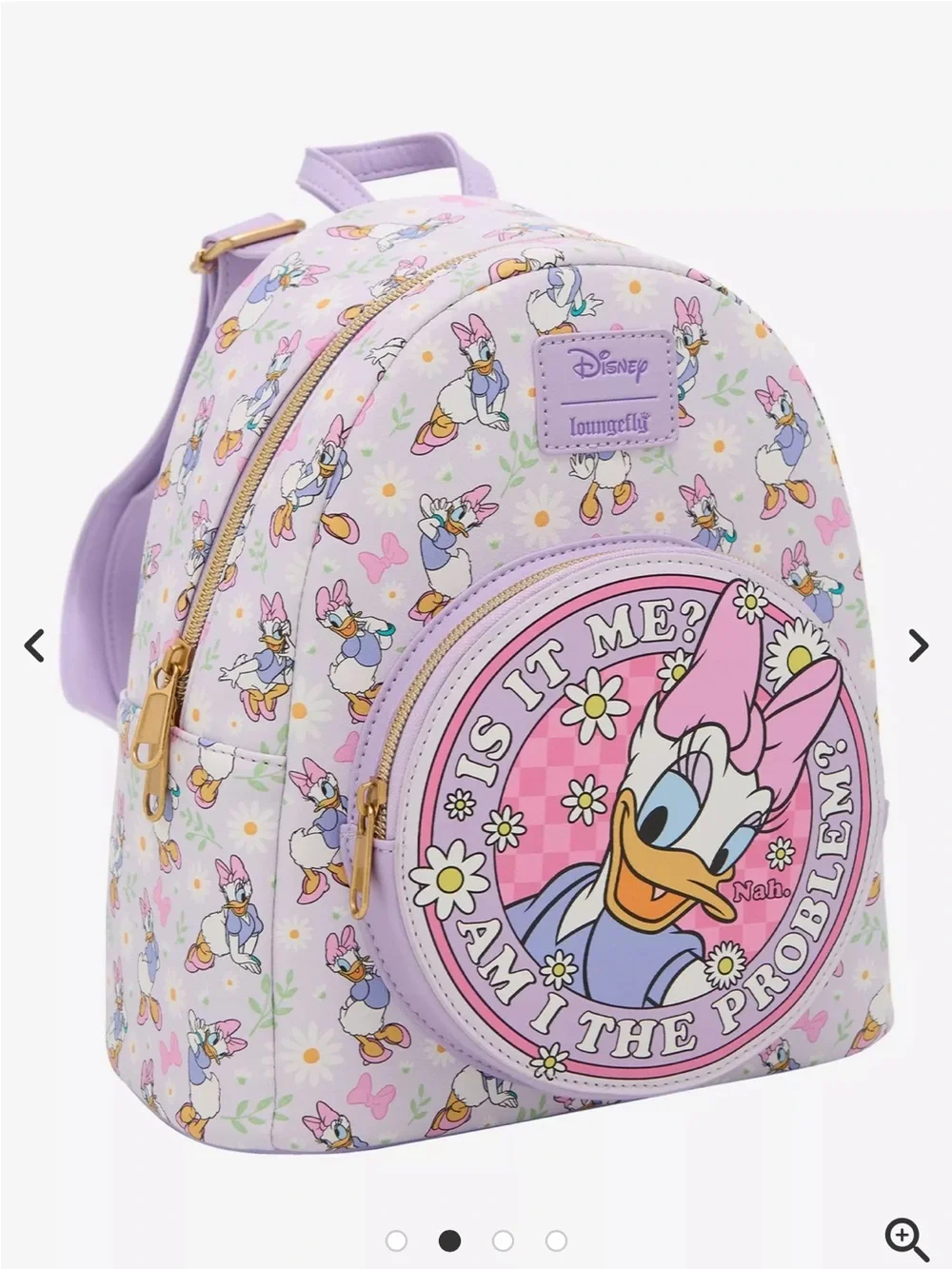 Loungefly Disney Daisy Duck Am I The Problem? Mini Backpack